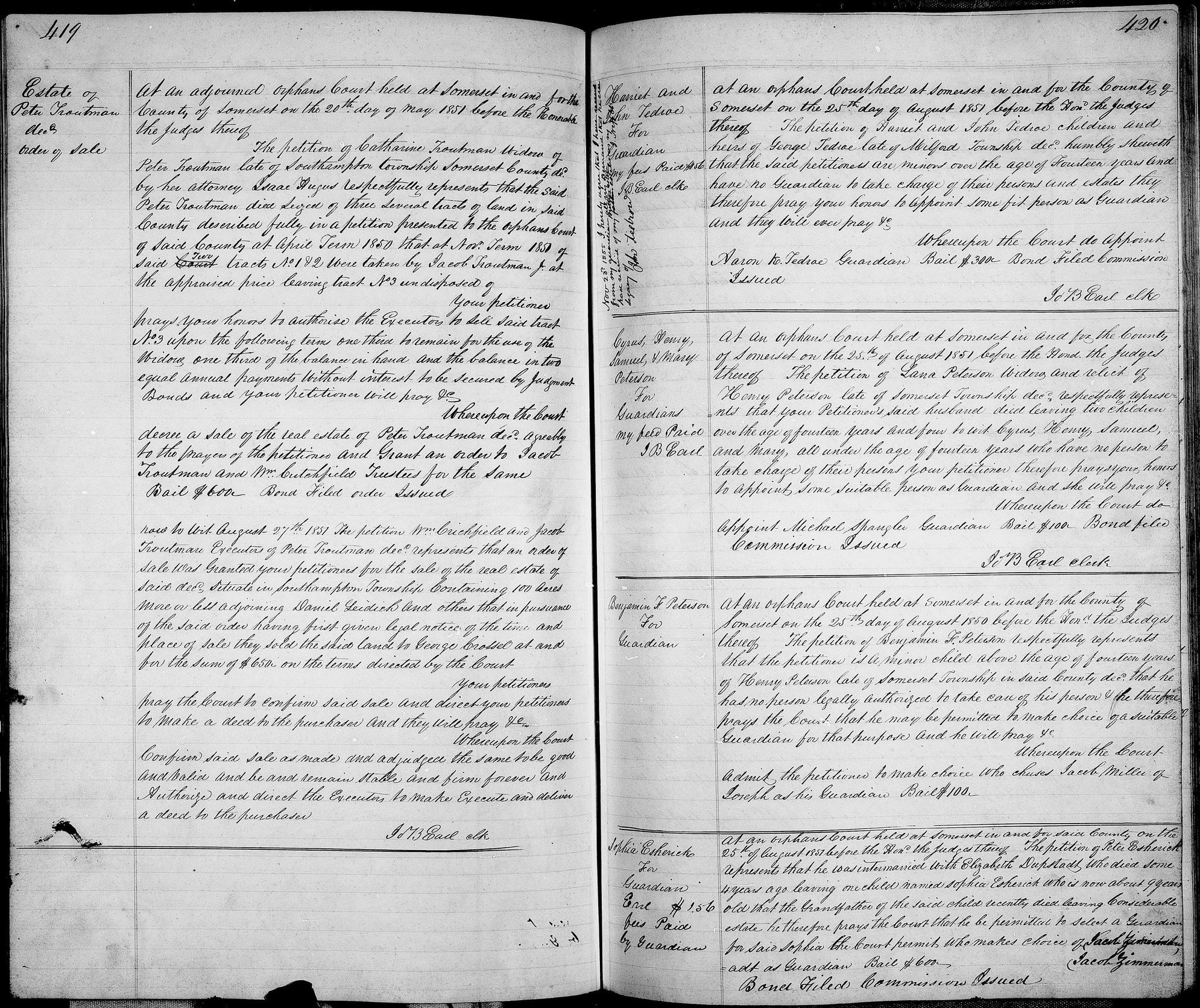 Peter Troutman estate record