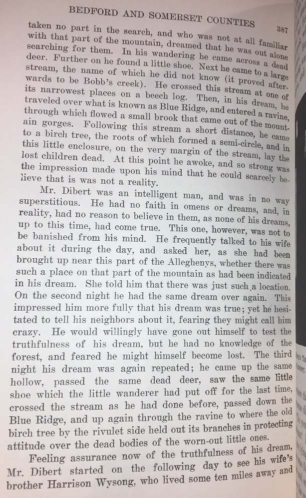 Part five, story about the lost Cox children from the 1906 book, 
