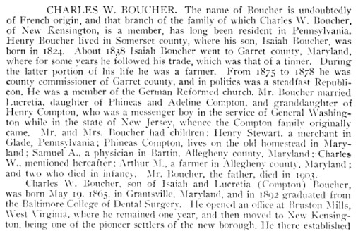 Additional information about Charles W. Boucher.