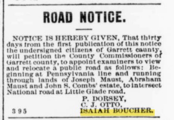Boucher-related note in the March 9, 1889 issue of The Republic newspaper.