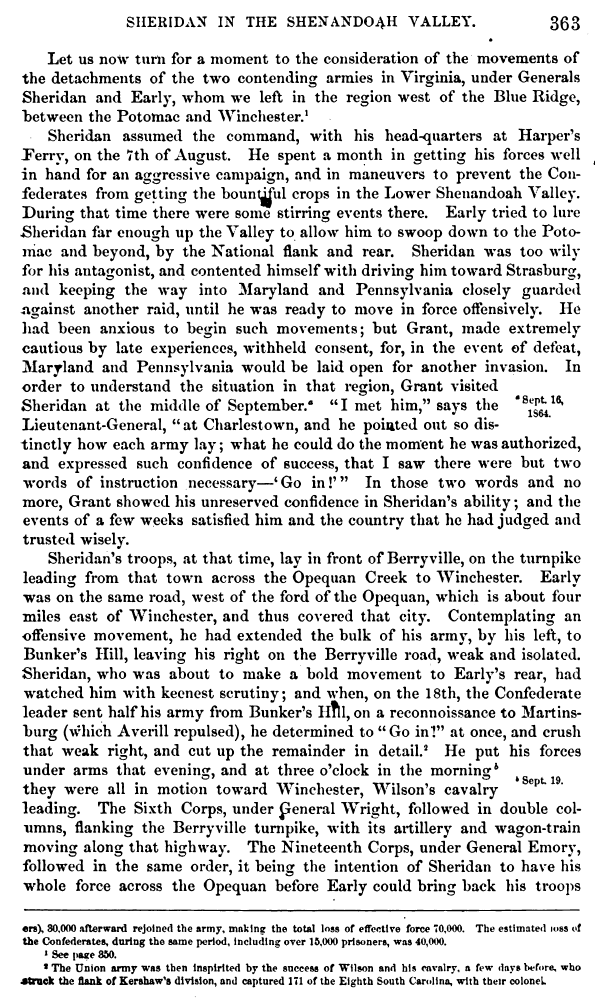 Sheridan in the Shenandoah Valley