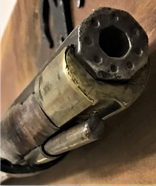 The muzzle of the Dormayer-style muzzle loading rifle. 