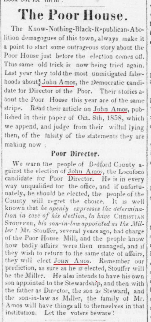 A political article in a newspaper mentions John Amos. 