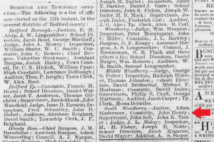 An 1869 newspaper notice that mentions John Henry.