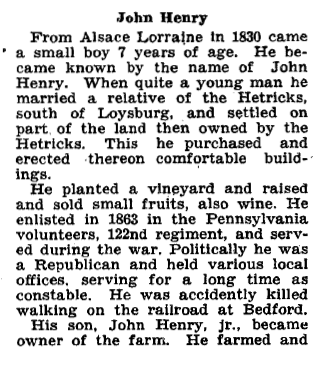 Beginning of an article about John Henry.