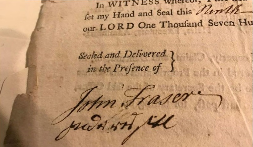 Signature of John Fraser. 