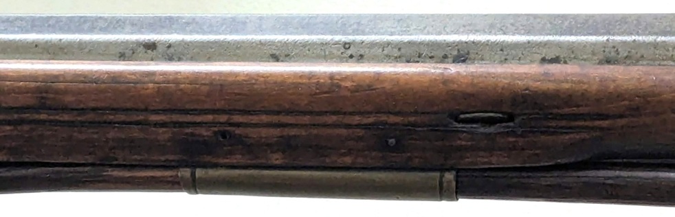 A side view of the fore-end of the Joseph Mills percussion rifle