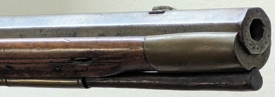 A view of the muzzle, Joseph Mills percussion rifle