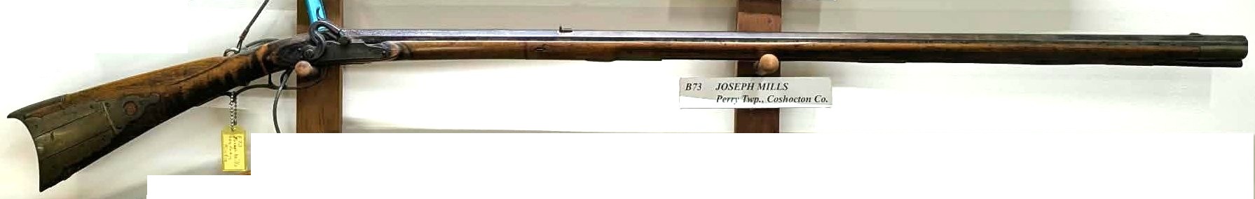 Overall view of the Joseph Mills percussion rifle