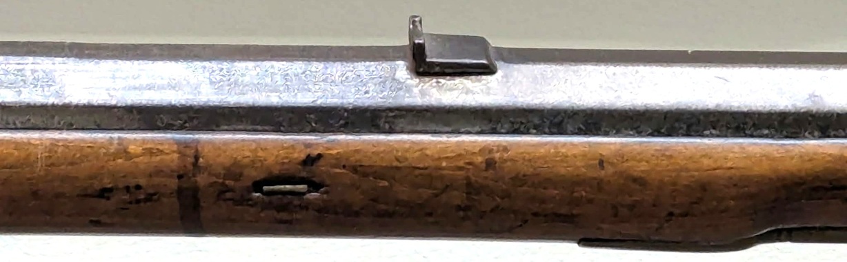 Rear sight and barrel key, Joseph Mills percussion rifle