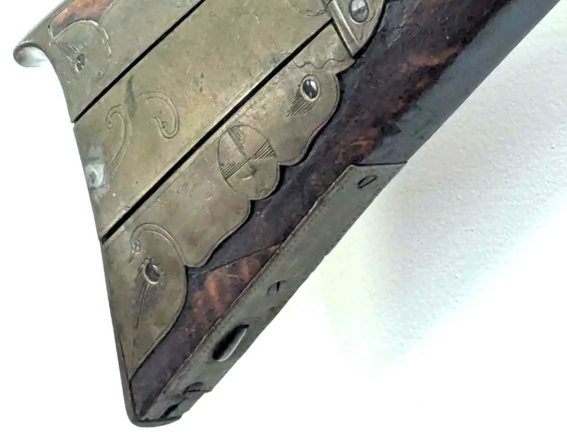 Toe plate of the Joseph Mills percussion rifle