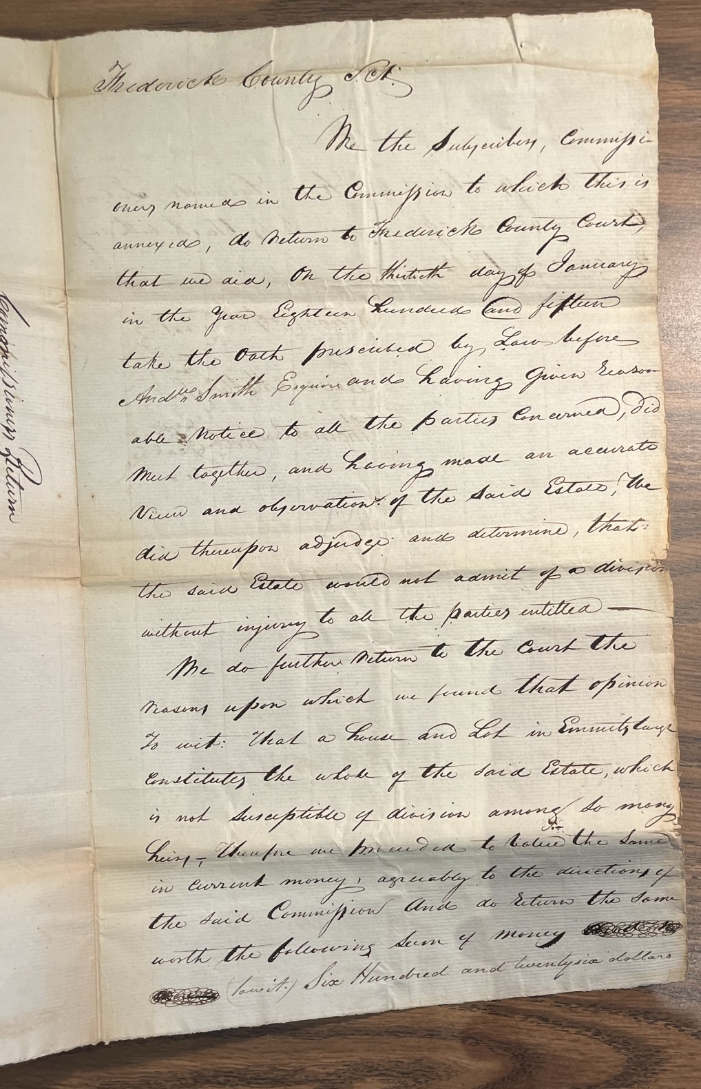 first page of appraisal