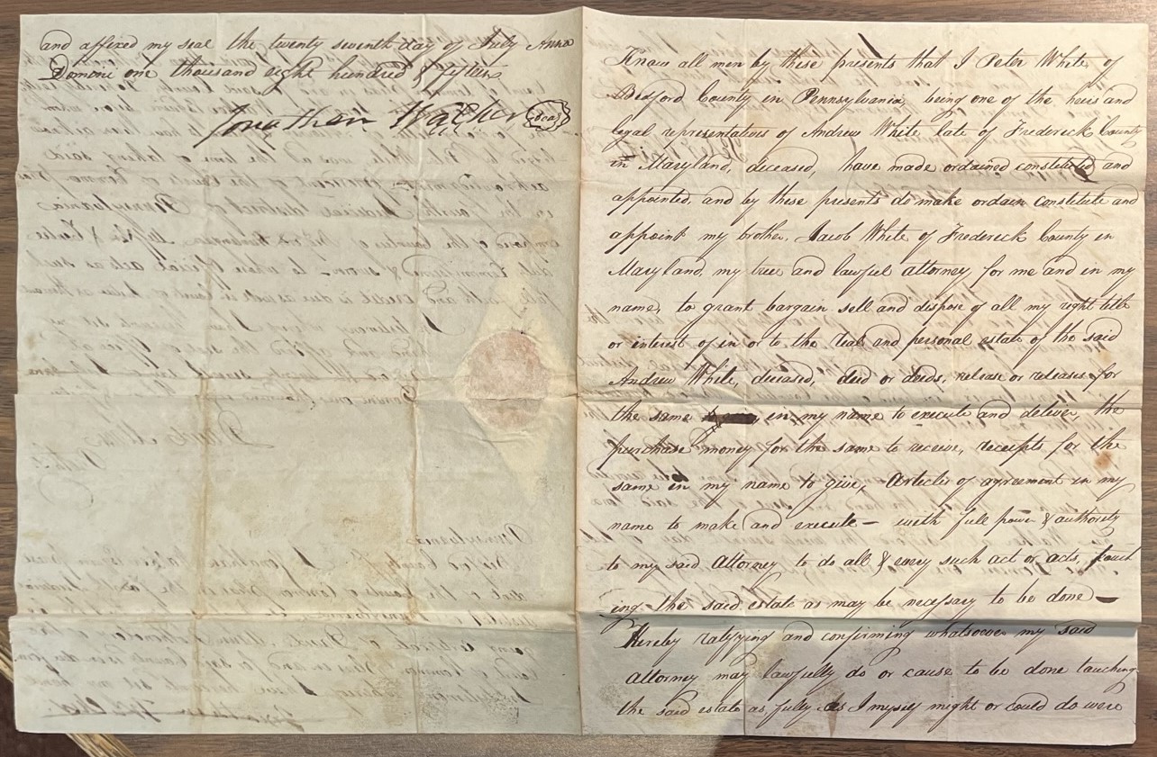 Pages 4 and 1 of the power of attorney.