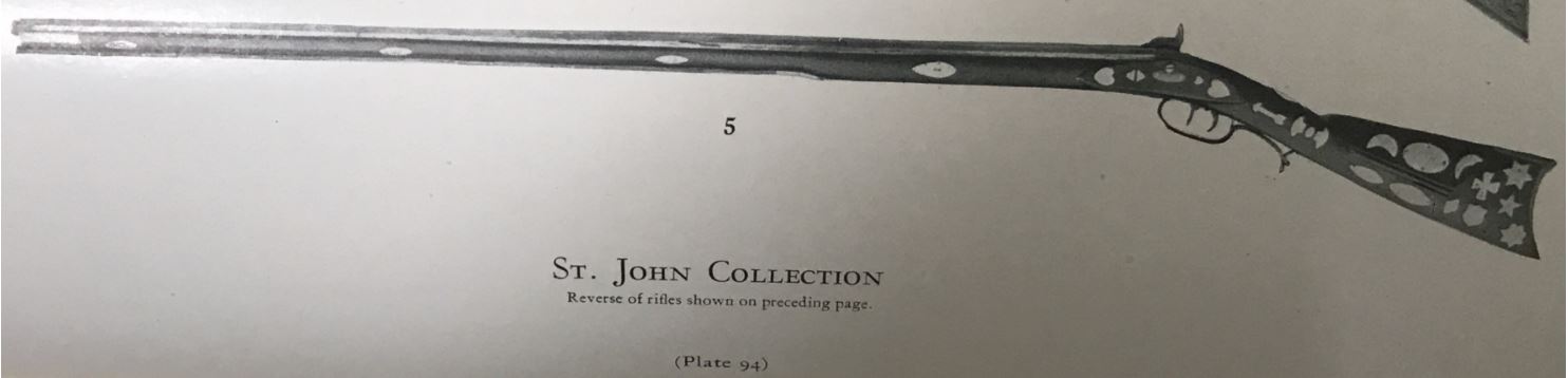 View of the left-hand side of the Peter White muzzle loading rifle.