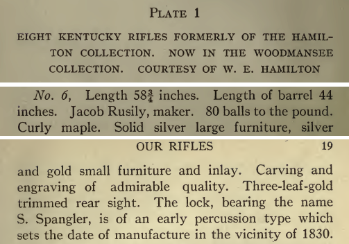 Description of the percussion conversion muzzleloader that is shown in Plate 1. 
