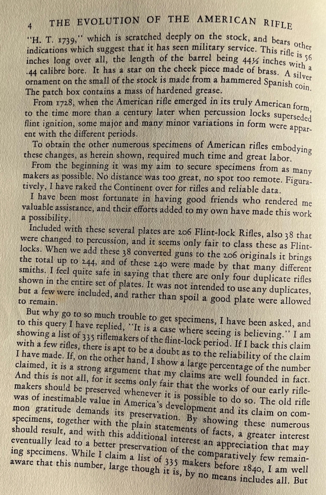 Information about the evolution of the American muzzle-loading long rifle.
