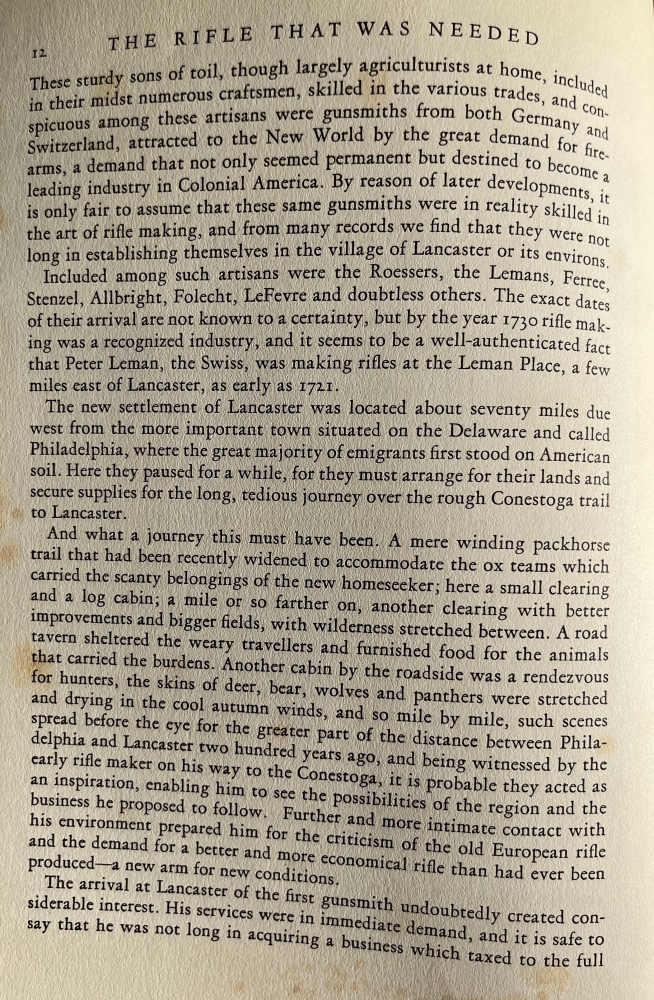 The book author's perspective on the settlement of Lancaster, Pennsylvania.
