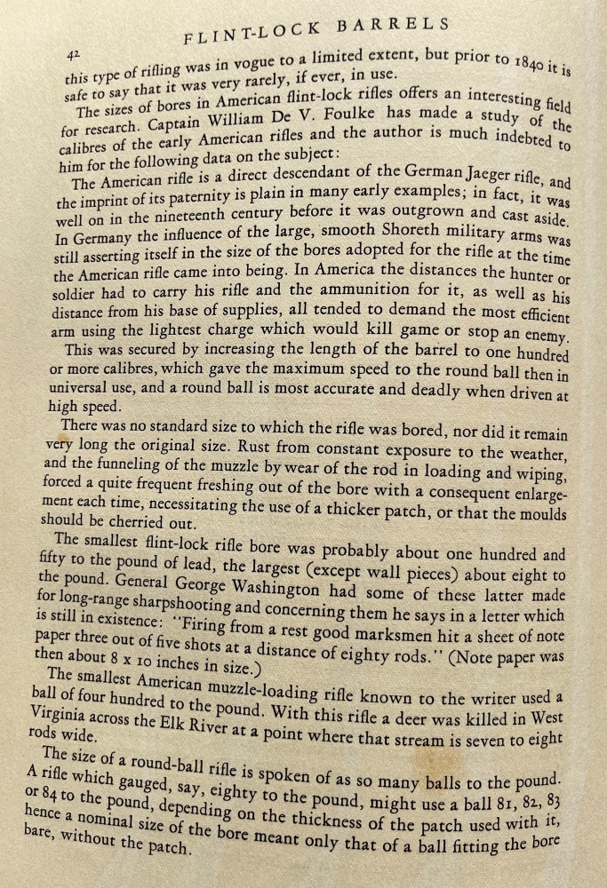A discussion of the bore size of American flintlock rifle barrels.