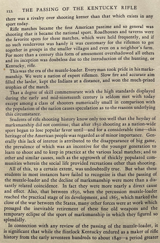 A discussion of the decline of rifle marksmanship in the 1800s.