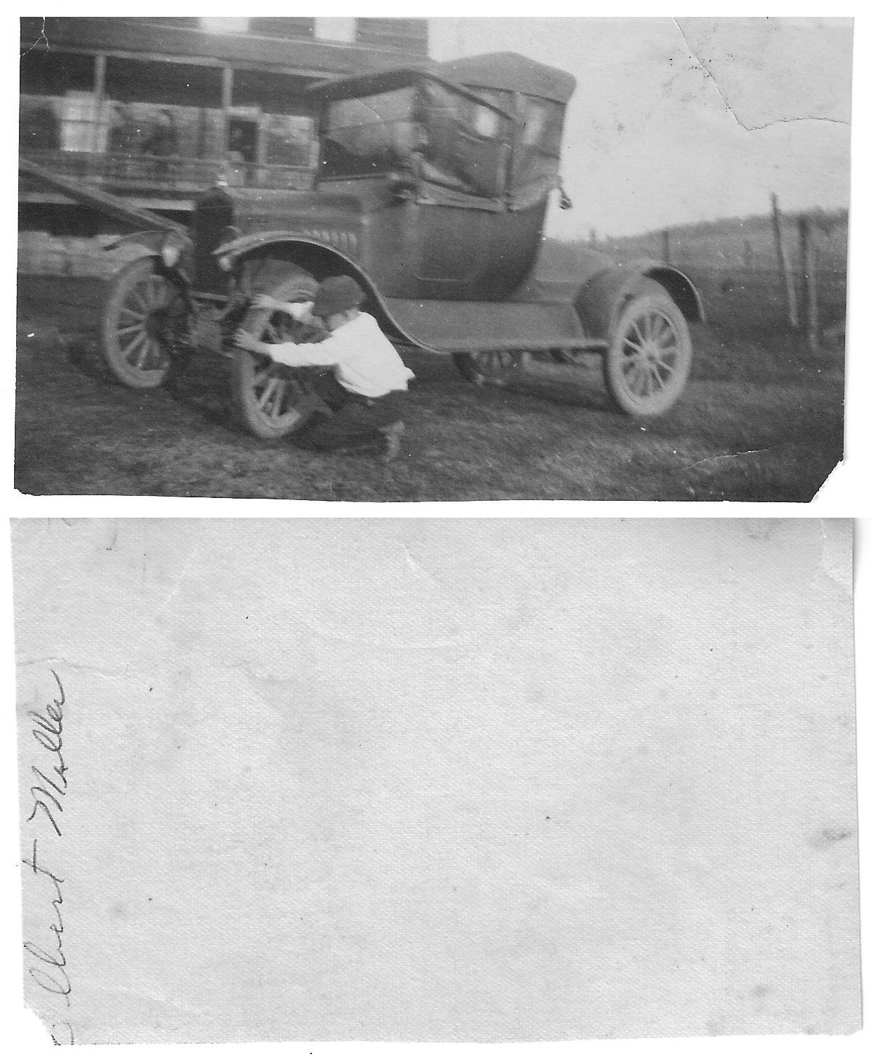 Elbert Miller with a car.