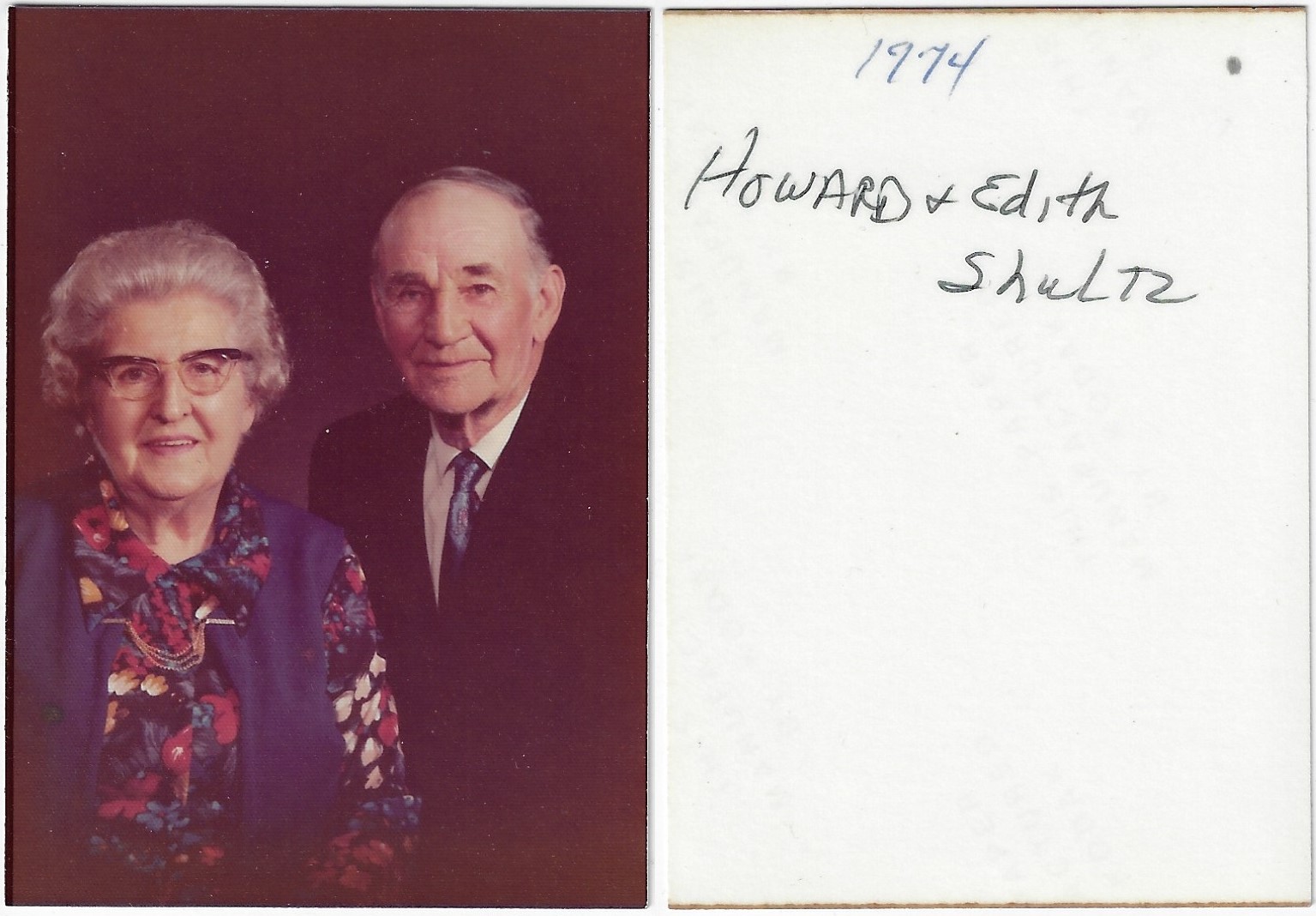 Howard and Edith (Miller) Shultz.