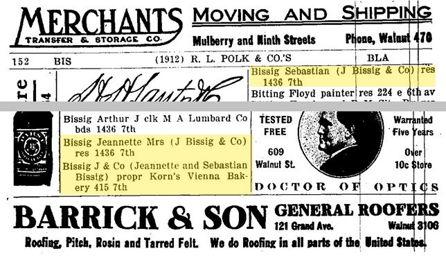 Proprietors of the Korns Bakery, Des Moines, Iowa