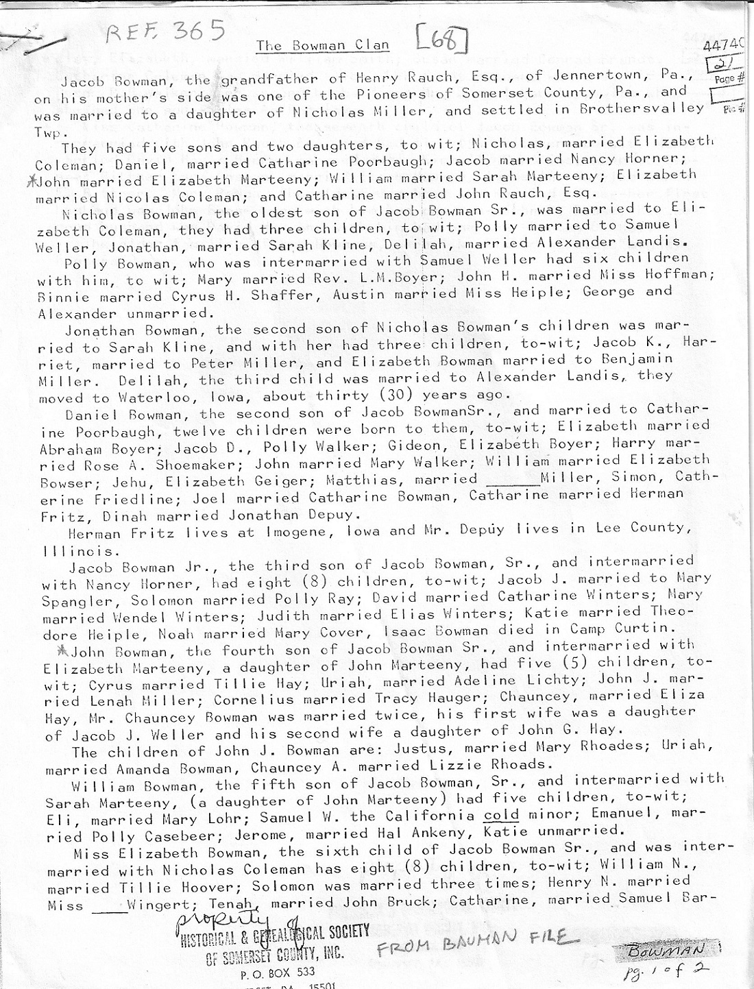 page 1 of retyped Bauman document.
