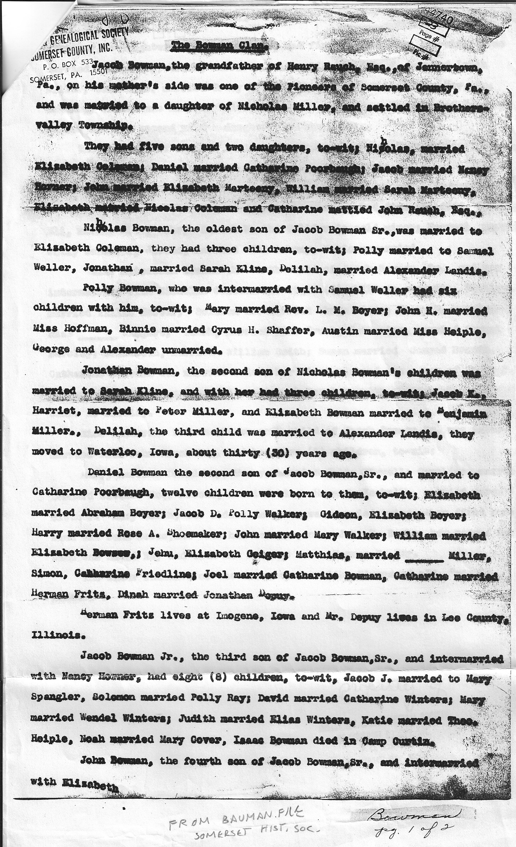page 1 of older Bauman document.