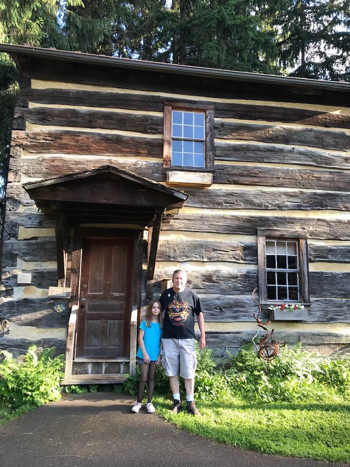 L. Dietle and granddaughter at the John Markley house on June 22, 2019.