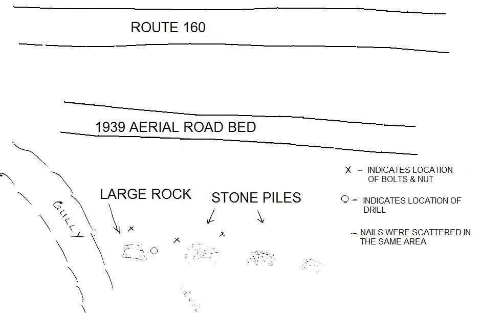 map of site of the stone piles