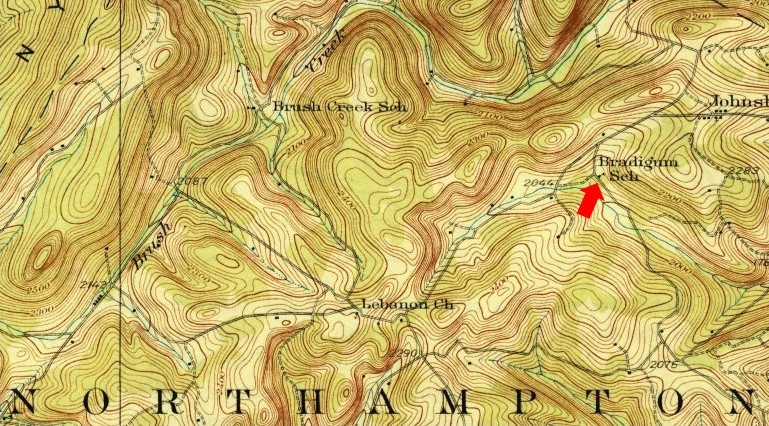 1929 map locates the Bridegum School