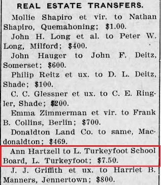 Property transfer for the Brushtown School.