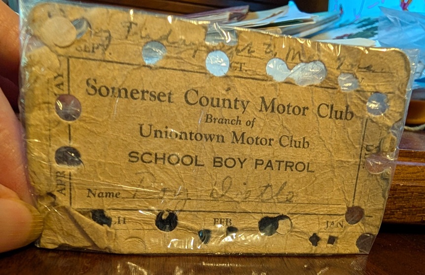 school boy patrol card