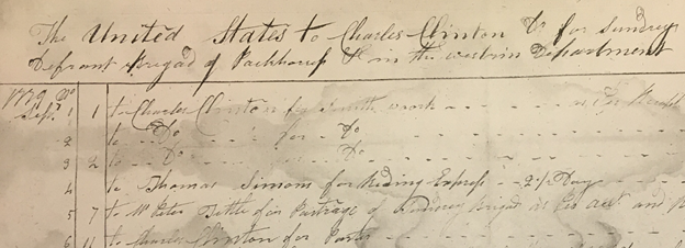 1779 western Maryland history document related to Revolutionary War service at Fort Cumberland.